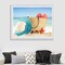 Sea Beach Diamond Painting Kits for Adults,Seaside Landscape Diamond Art,Blue Sky, White Clouds and Sandy Diamond Painting Scenery,Hat and Bag Diamond Painting Wall Decor 12x16in